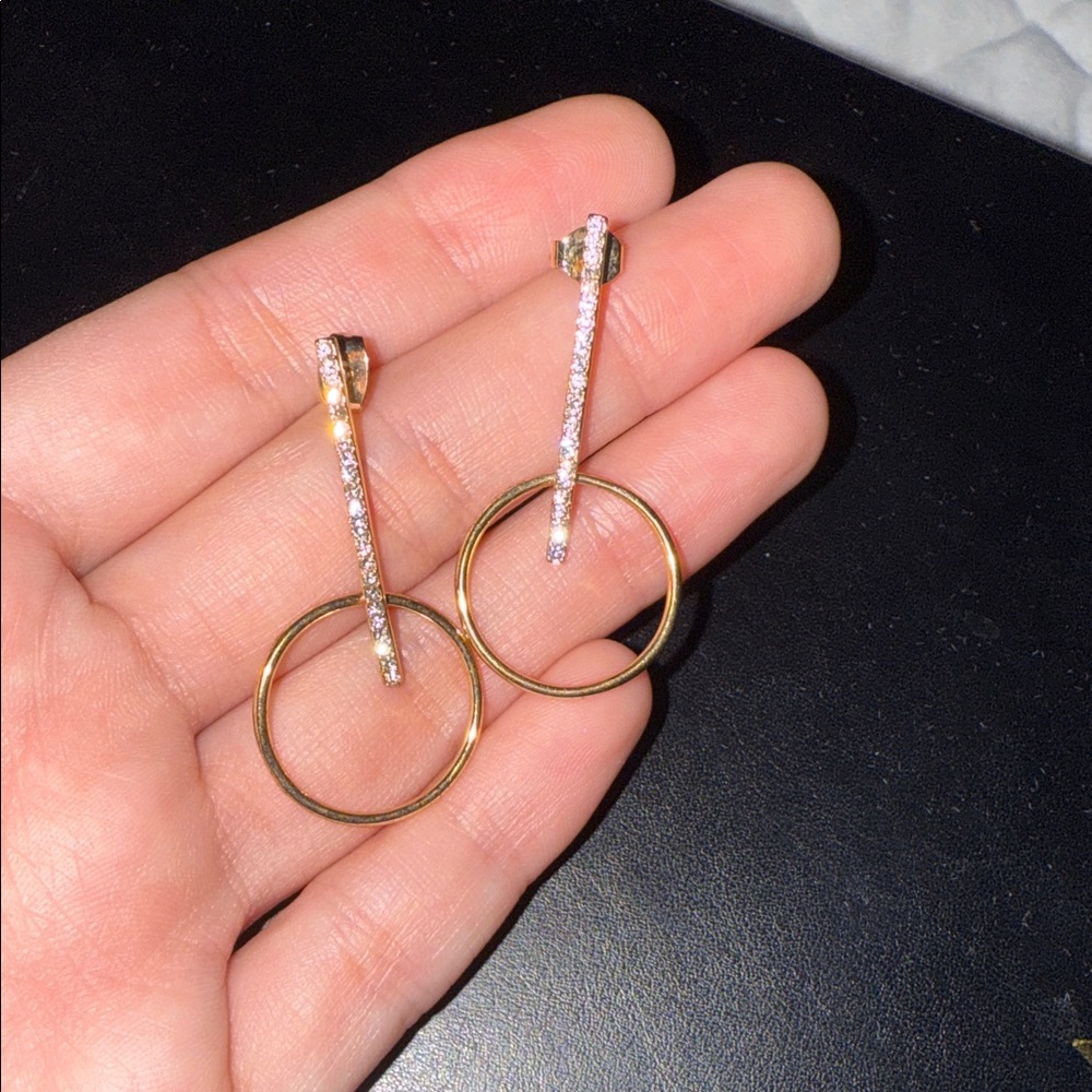 Nordstrom Gold and Silver Drop Earrings